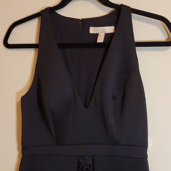 NWT Aidan Mattox Black Scuba and Lace Cocktail Dress size 0 - Picture 3 of 16